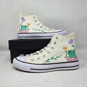 New women's 6.5 Converse Frog lily pads CTAS Hi All star sneakers